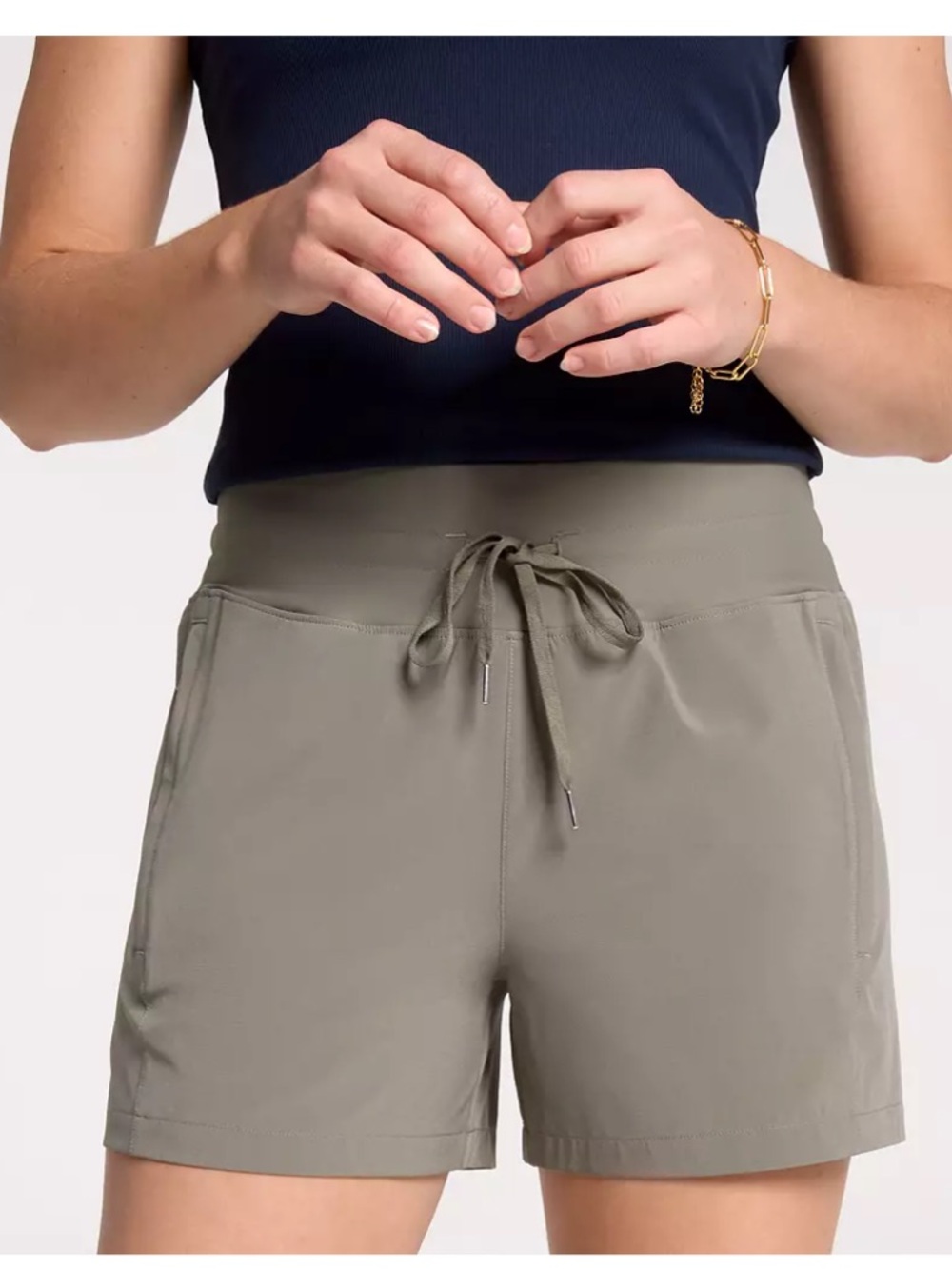 CALIA by Carrie Underwood Muted Green Athletic Drawstring Shorts